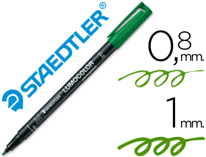 Rotulador retroproyección Staedtler Lumocolor 317 punta fina tinta verde